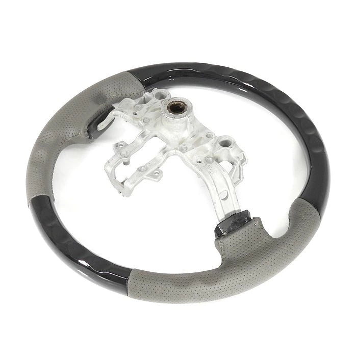 Suzuki Every Van DA17V Steering Wheel Light Gray Leather Piano Black Aftermarket