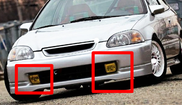 For HONDA Civic 96-98 EK4 EK9 EJ7 Yellow Fog Lights Left/Right Set
