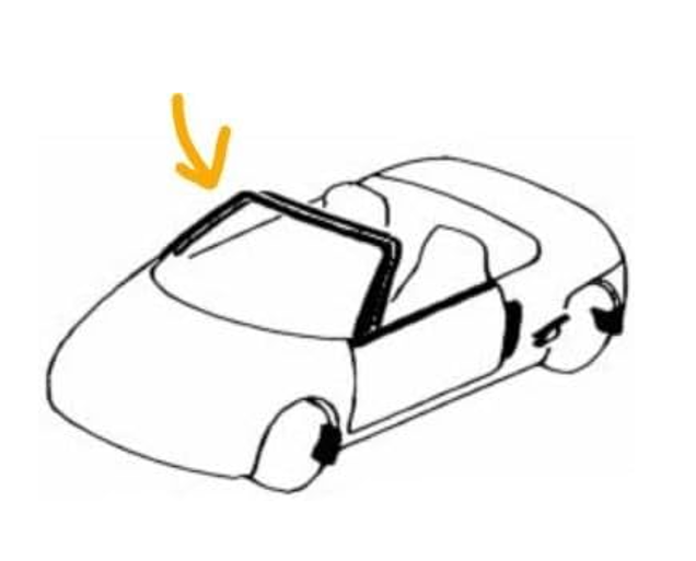 Front Roof Pillar Weather Strip Genuine for HONDA BEAT PP1