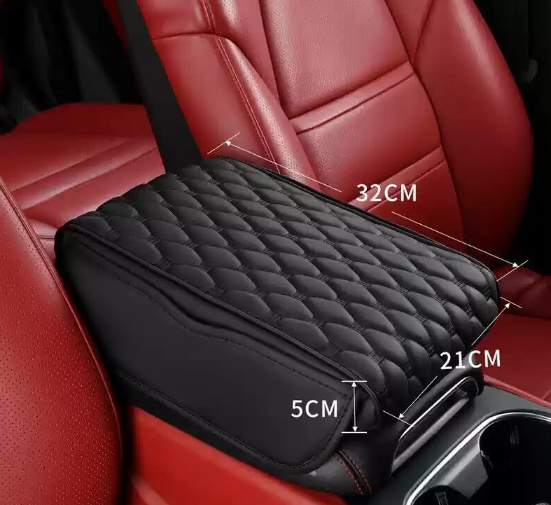 PU Leather Armrest Cushion Red for Honda Beat PP1