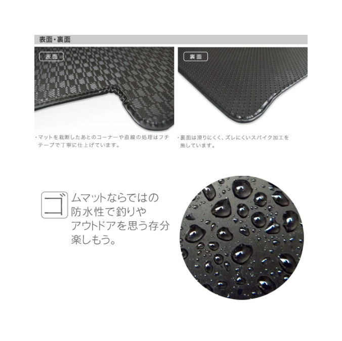 Floor Mats Rubber Mats Black for Land Cruiser Prado 5 Passengers KZJ78