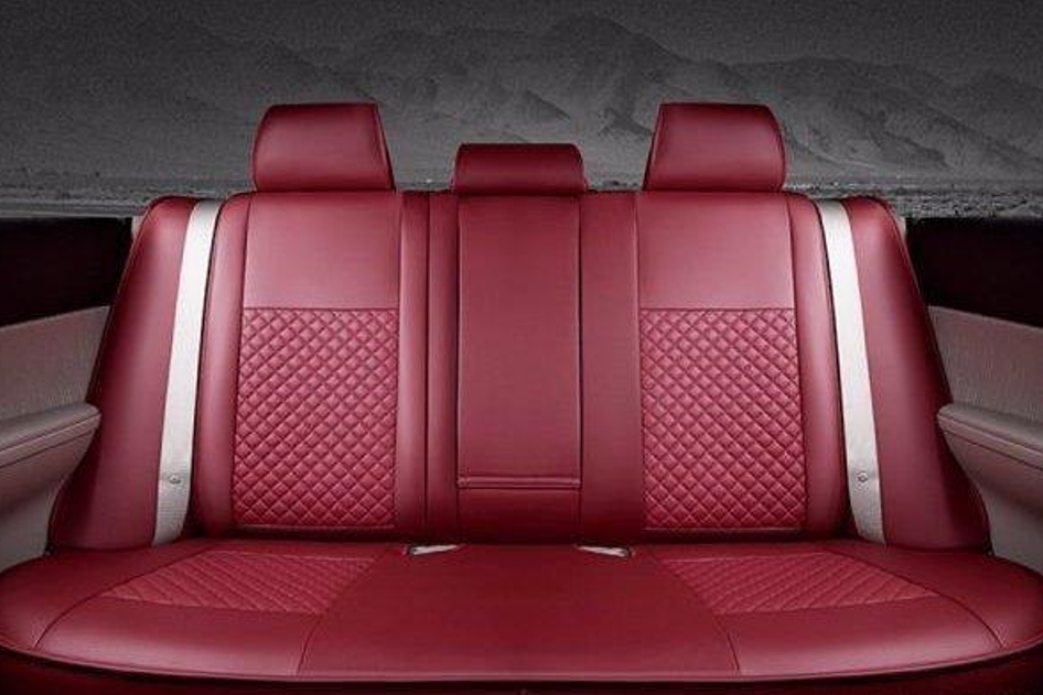 طقم أغطية مقاعد سيارة كامل من الجلد الصناعي الشبكي بنمط ثلاثي الأبعاد، مناسب لسيارة لكزس LX570، لون عنابي.