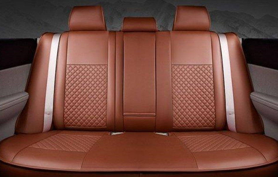 Fit LEXUS LX570 Car Seat Cover Full Set PU leather mesh 3D quilting Light brown