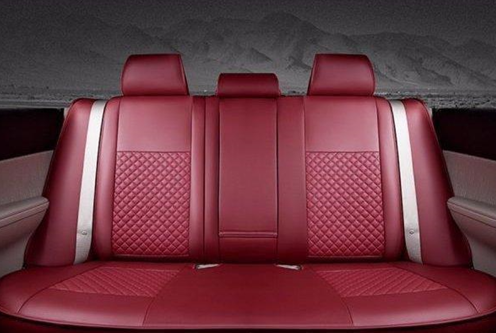 Fit LEXUS LX570 Car Seat Cover Full Set PU leather mesh 3D quilting Burgundy