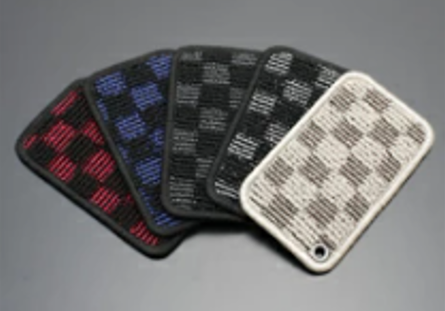 Super High Quality Floor Mat Red and Black Checkered Pattern MADE