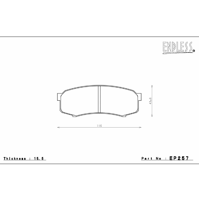 ENDLESS CC35 type-E Brake Pad Set for Rear Fit Land Cruiser Prado KZJ78G