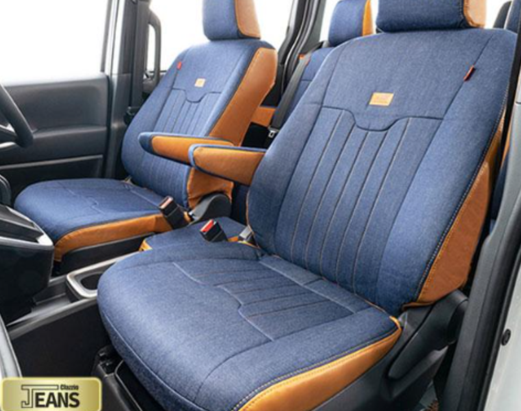 Clazzio JEANS Vintage Denim Seat Covers Fits Toyota Land Cruiser KG-HDJ101K KR-HDJ101K GH-UZJ100W 5-Seater