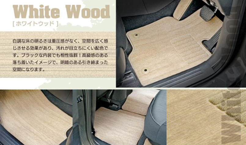 Wood-Pattern Carpet Floor Mat Set Fits Toyota Land Cruiser 300 Series 7-Seater