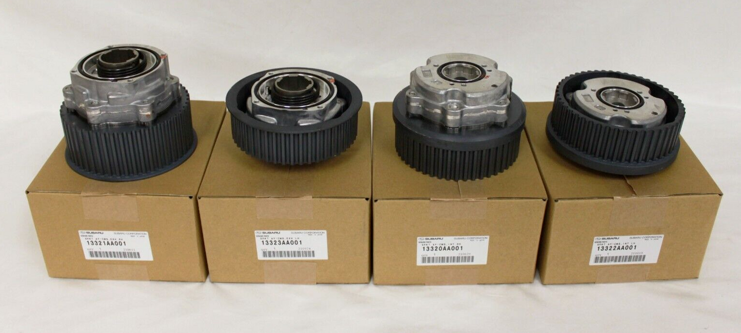 مجموعة تروس عمود الكامات الأصلية من سوبارو JDM STi EJ257، مكونة من 4 قطع، لسيارات إمبريزا 2008-2018