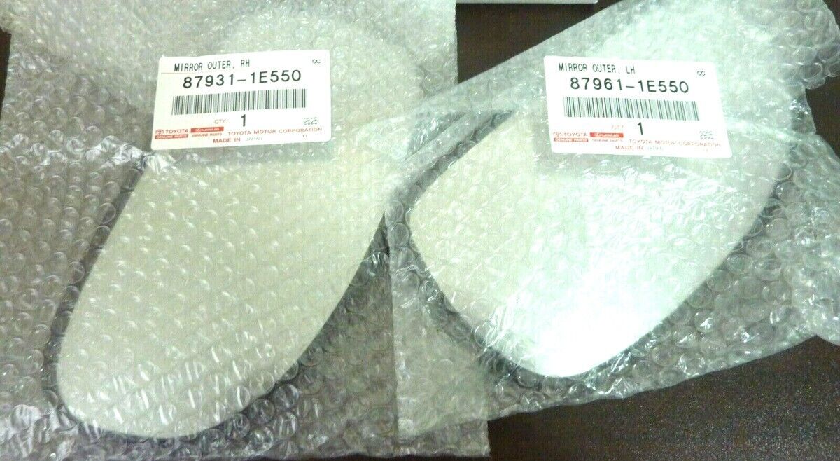 مجموعة مرايا جانبية خارجية أصلية من تويوتا (JDM) للرؤية الخلفية اليمنى واليسرى 87931-1E550 87961-1E550