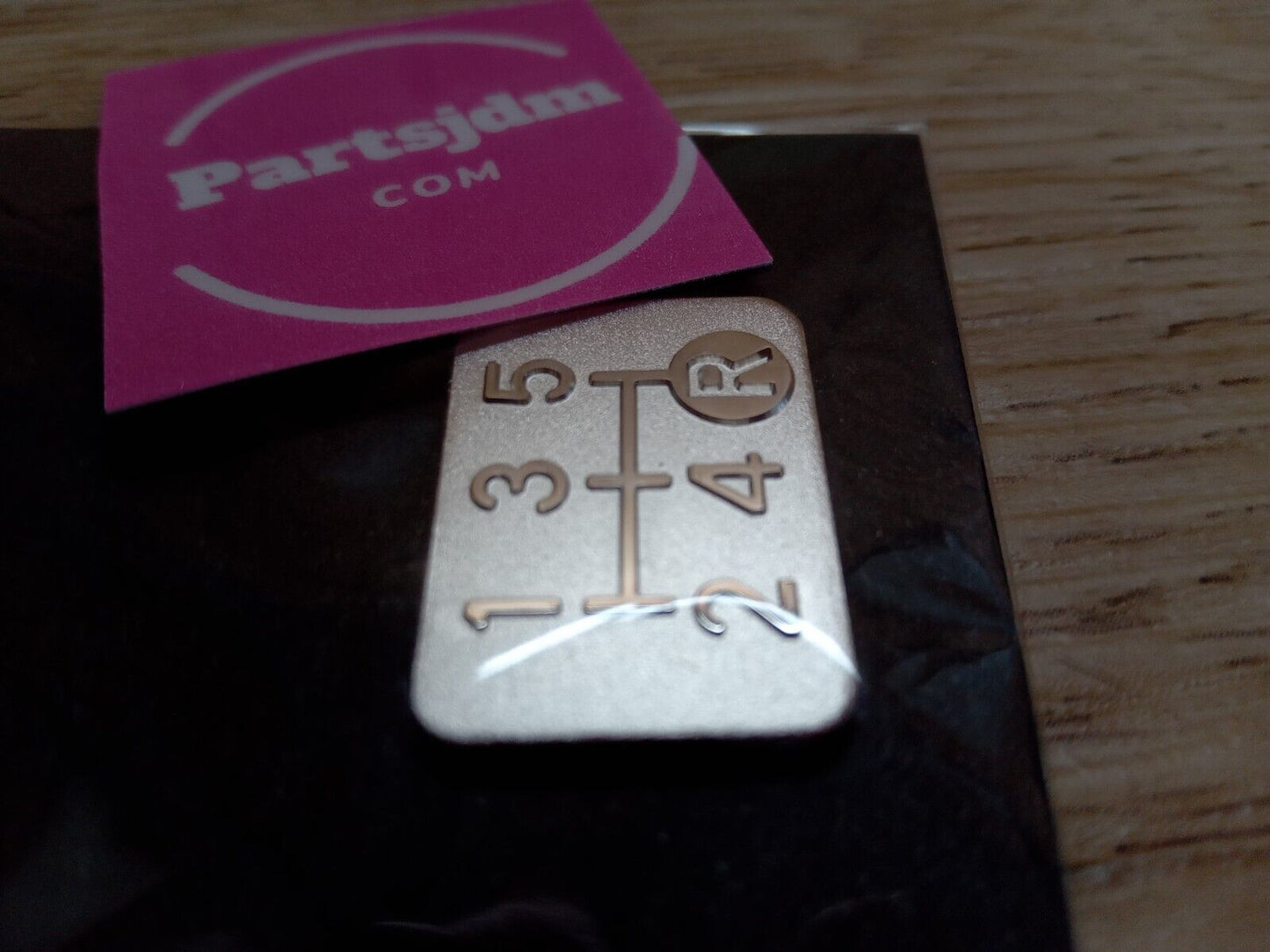 Plated Shift JDM Pattern Plate for 5MT Cars Brass Chrome plating Japan