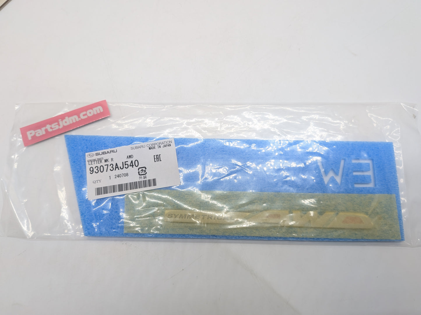 Genuine Subaru Letter Mark Rear 93073AJ540