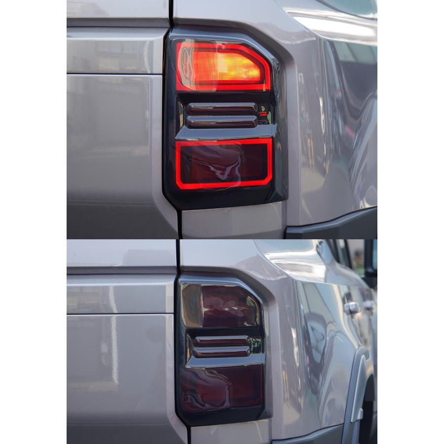 Fits Toyota Land Cruiser 250 Series Smoked Tail Cover / Rear Light Cover ABS Plastic