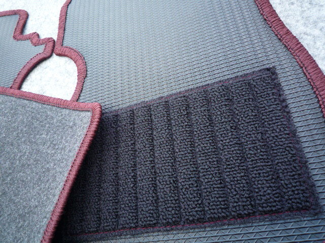 For Subaru Sambar TT1 TT2 Rubber Floor Mat Black & Wine For MT