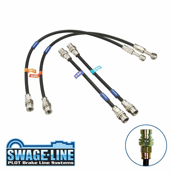 Swageline Brake Hose for Toyota Land Cruiser Prado LJ71 LJ78 KZJ71 KZJ78 4WD