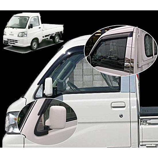 Mirror Finish Stainless Steel Door Pillar Cover Set for Daihatsu Hijet Truck S200P/S210P