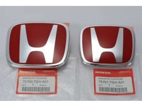 HONDA Genuine JDM CIVIC TYPE-R FK8 2017-2019 Front & Rear Red H Emblem Set OEM