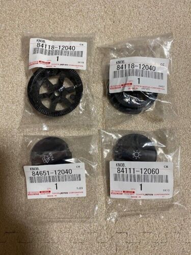 TOYOTA Genuine JDM AE86 LEVIN TRUENO Wiper & Light Control Knob Switch Set OEM Parts