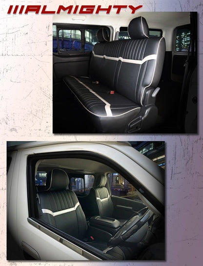 Premium PVC Seat Covers Set for 8-Passenger Toyota Land Cruiser Prado KZJ78G KZJ78W