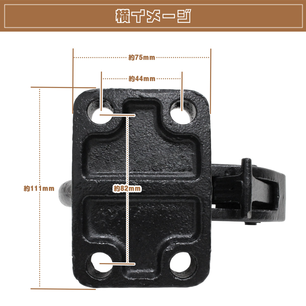 Hitch Member Receiver 4-Hole Pintle Hook Adapter Fits Toyota Land Cruiser 60-200
