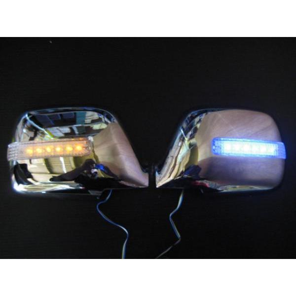 LED Chrome Side Door Mirror Cover Garnish Fits Toyota Land Cruiser 80 FZJ80G