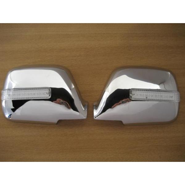 LED Chrome Side Door Mirror Cover Garnish Fits Toyota Land Cruiser 80 FZJ80G