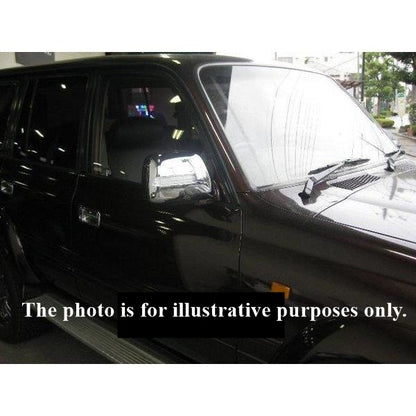 LED Chrome Side Door Mirror Cover Garnish Fits Toyota Land Cruiser 80 FZJ80G