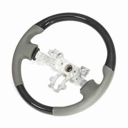Suzuki Every Van DA17V Steering Wheel Light Gray Leather Piano Black Aftermarket