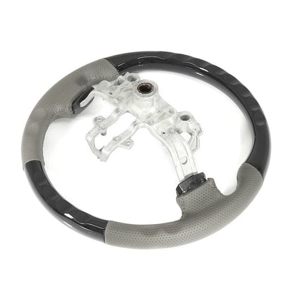 Suzuki Every Van DA17V Steering Wheel Light Gray Leather Piano Black Aftermarket