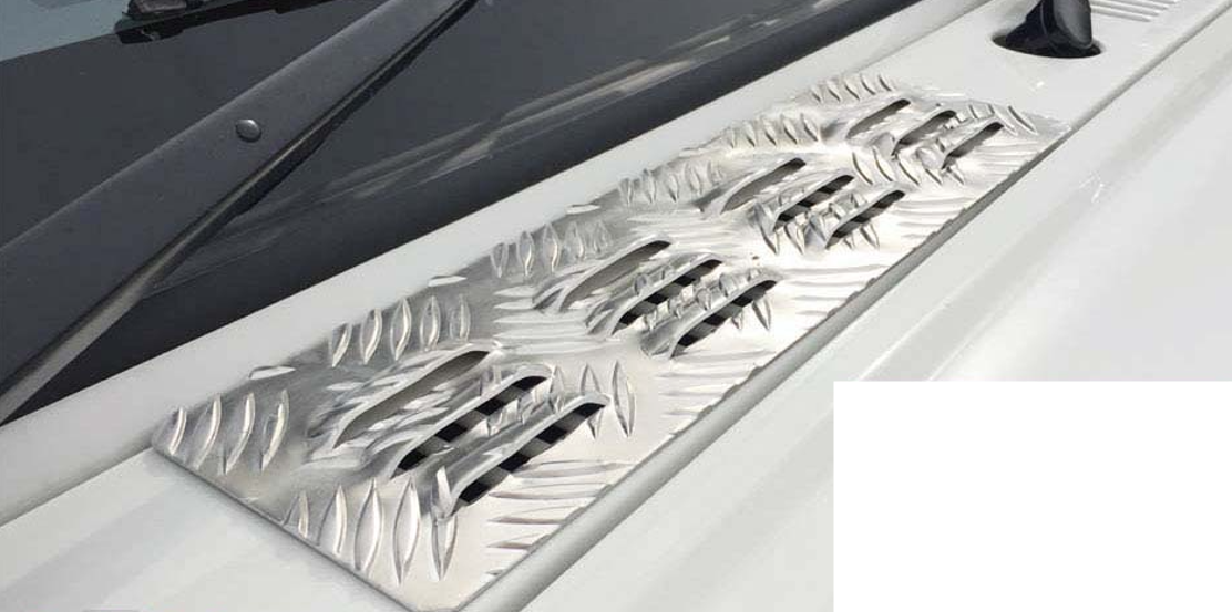 Aluminum Checker Plate Cowl Panel Cover for Toyota Land Cruiser 70 GRJ79