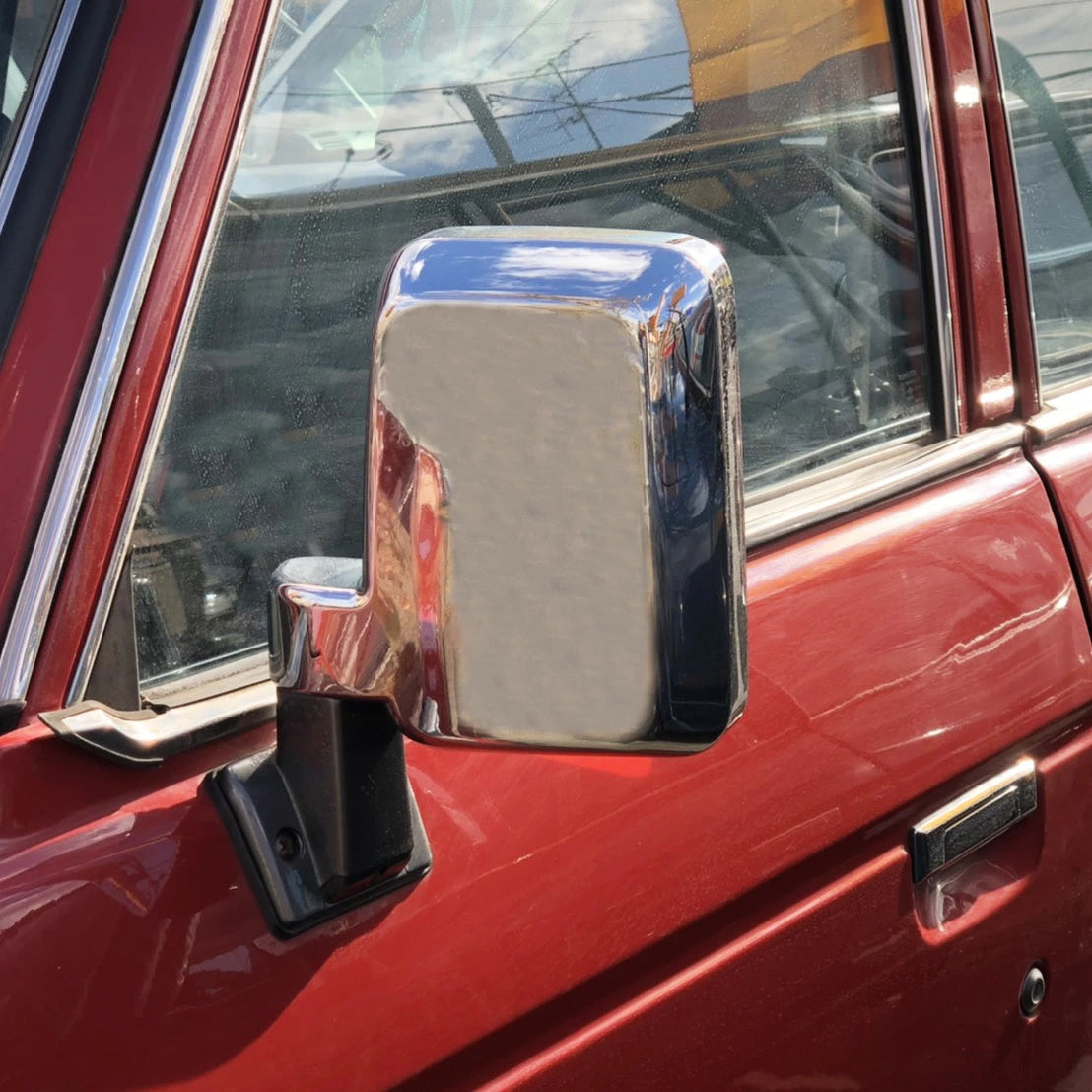 Chrome Silver Door Mirror Covers for Toyota Land Cruiser 60 Series LAND CRUISER