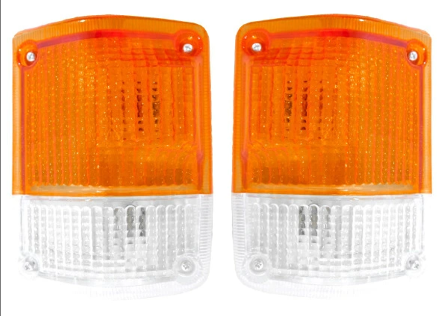 New Headlight & Corner Lamp Set (Left & Right) for Land Cruiser 60 Series (Round Headlight Model)