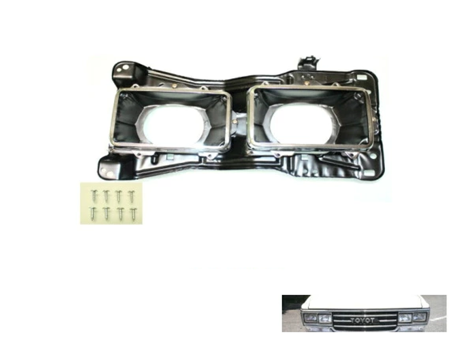 Headlight Chrome Bezel Frame Right Side for Toyota Land Cruiser 60 Series 1980-1989 4-Lamp