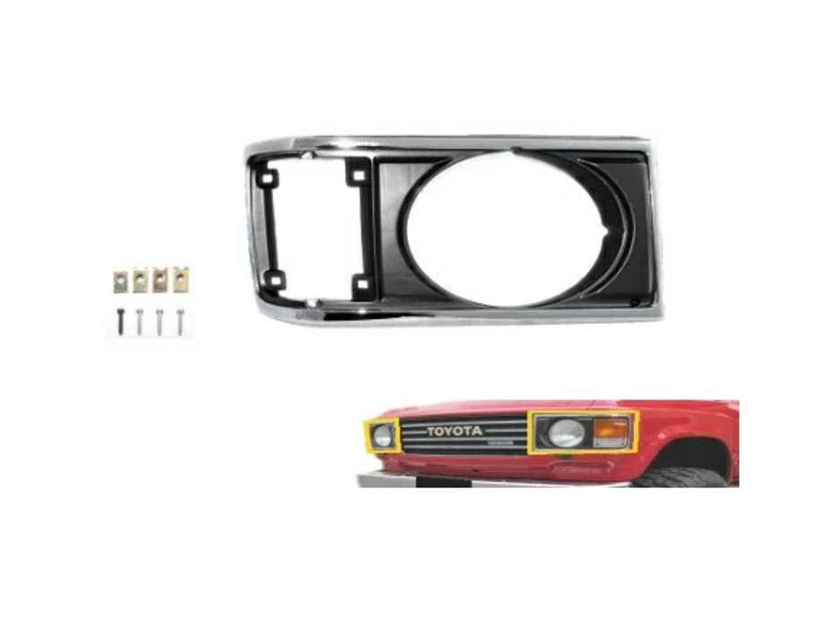 Fits Toyota Land Cruiser 60 Series Right Headlight Bezel Grille Ring