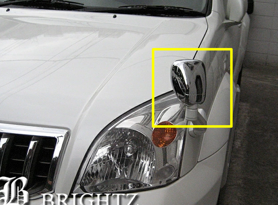 BRIGHTZ Chrome Fender Mirror Cover for Toyota Land Cruiser 100 101 UZJ100W HDJ101K
