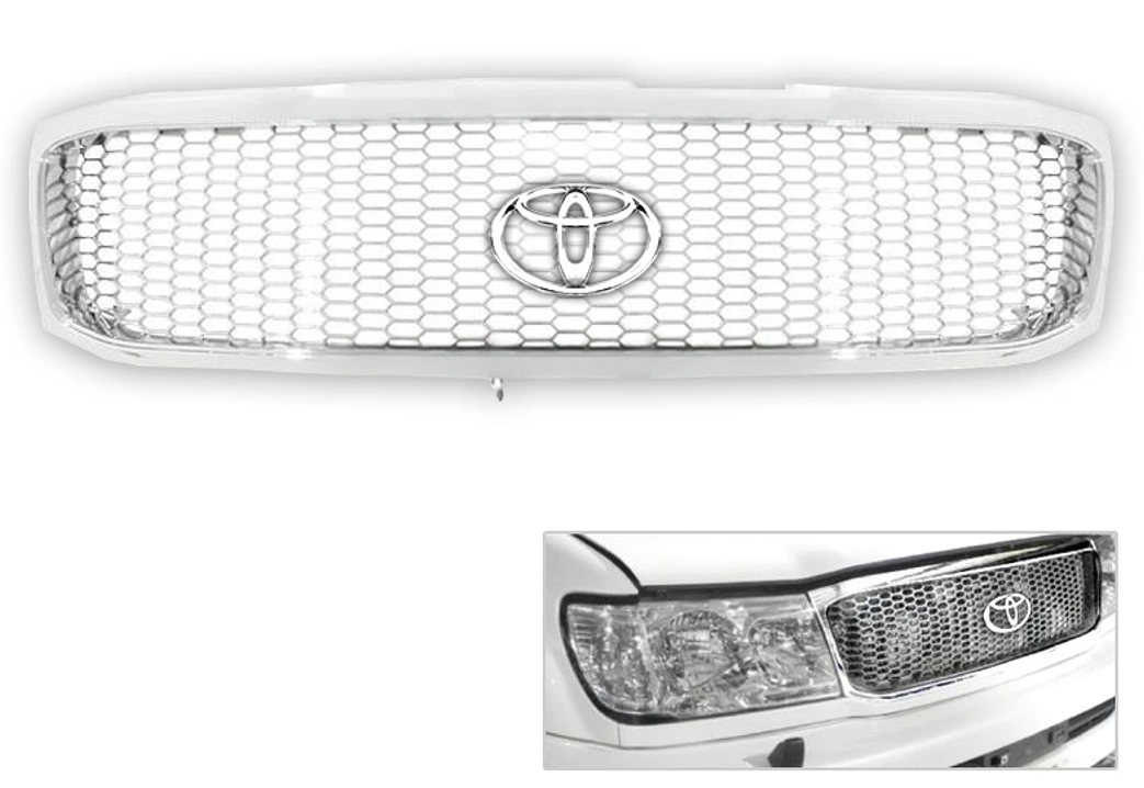 Chrome Mesh Front Grille Fits Toyota Land Cruiser 100 101 Early Vintage Style