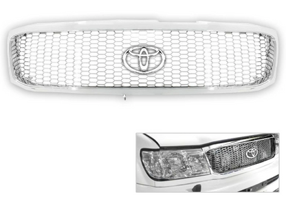 Chrome Mesh Front Grille Fits Toyota Land Cruiser 100 101 Early Vintage Style
