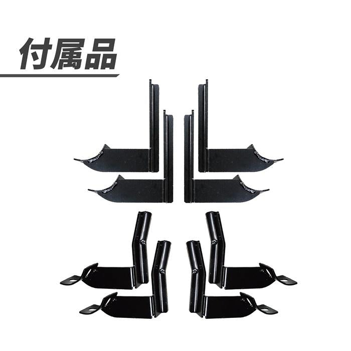 Side Step Bars Matte Black Pair Fits Toyota Land Cruiser Prado 78 LJ78 KZJ78
