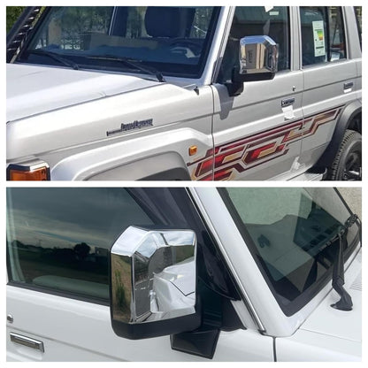 Chrome Side Mirror Covers Fits Toyota Land Cruiser 70 Series LC70 LC76 2024-