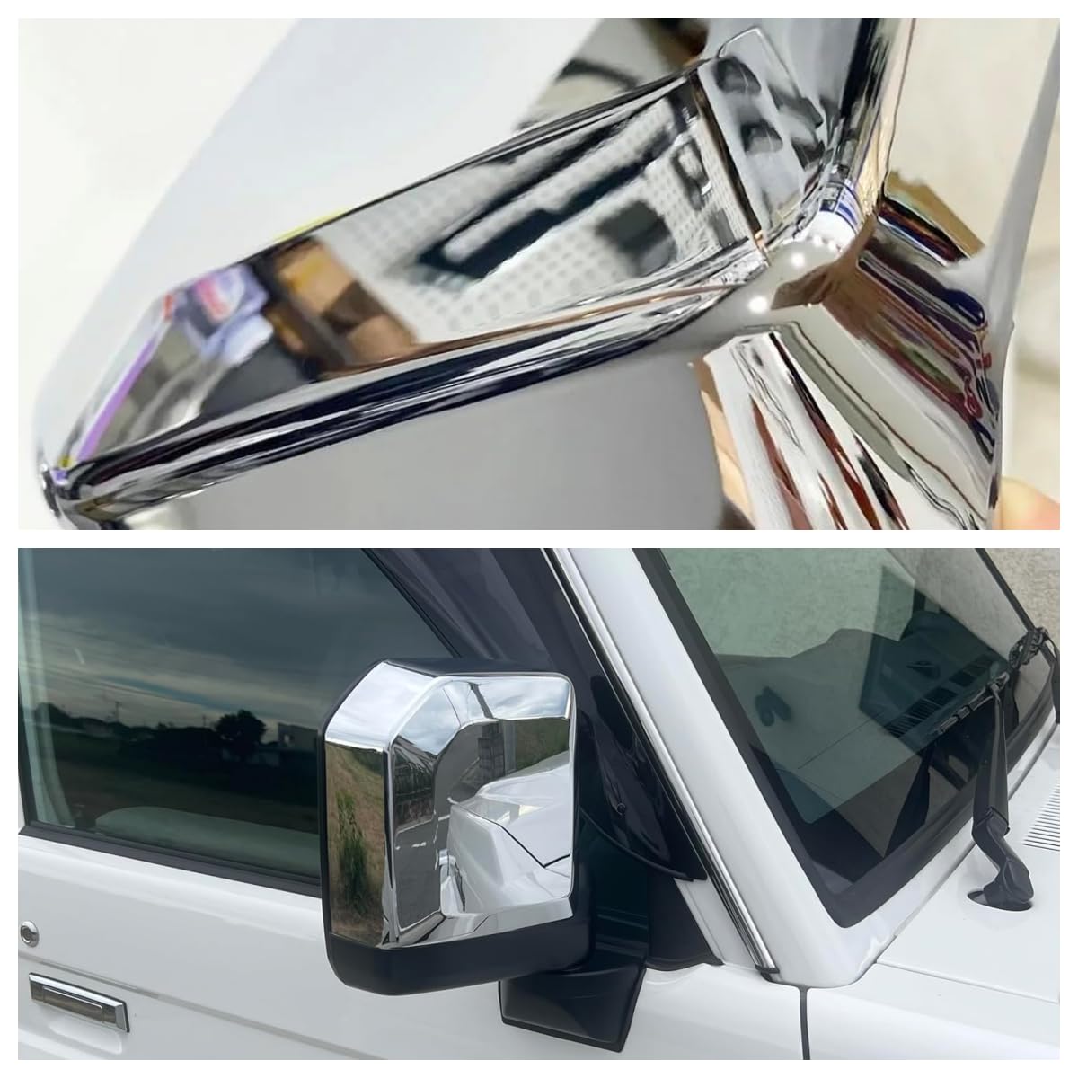 Chrome Side Mirror Covers Fits Toyota Land Cruiser 70 Series LC70 LC76 2024-