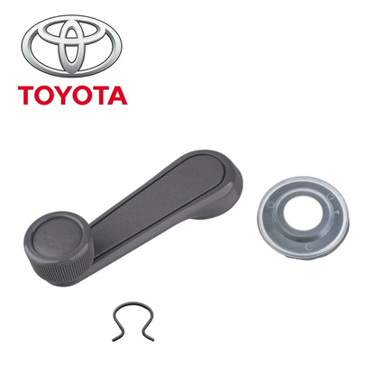 Genuine Toyota OEM Window Crank Handle Set with Snap ring and Escutcheon