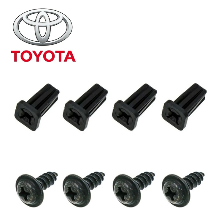 Toyota Genuine OEM Grille Mounting Clip & Screw Set Black Plastic Fasteners