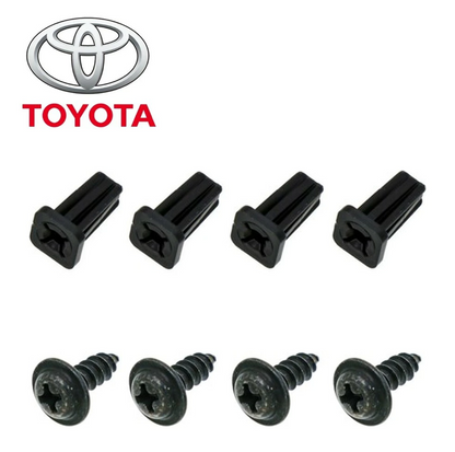 Toyota Genuine OEM Grille Mounting Clip & Screw Set Black Plastic Fasteners