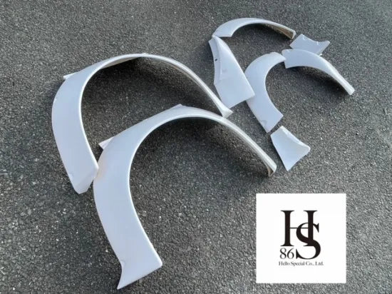 Full Set Works Fenders (Front & Rear) for Honda Acty Truck HA3/HA4 | FRP White Gel Coat Finish (Painting Required)