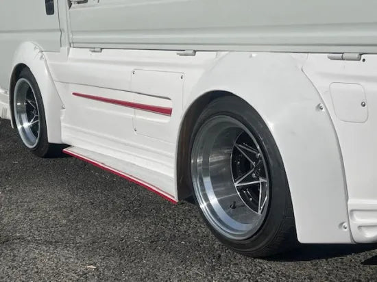 Full Set Works Fenders (Front & Rear) for Honda Acty Truck HA3/HA4 | FRP White Gel Coat Finish (Painting Required)