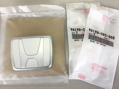 HONDA ACURA JDM GENUINE NSX NA1 NA2 Front HN552M Sebring Silver Metallic Emblem Set
