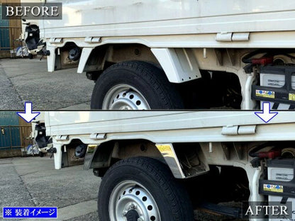 BRIGHTZ DA16T Carry Truck Ultra Mirror Stainless Steel Rear Mud Guard Panel 8PC