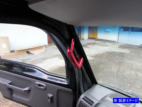 BRIGHTZ Assist Grip Red 2PC for Honda Acty Truck HA8 HA9