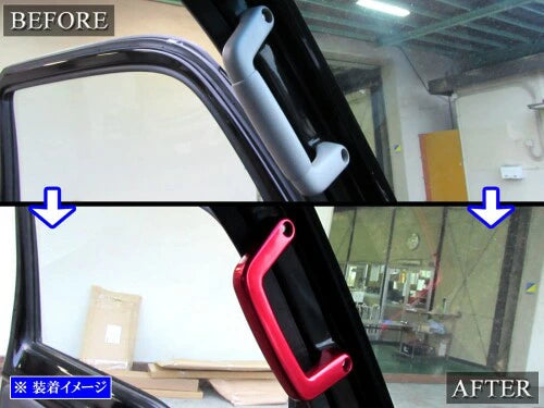 BRIGHTZ Assist Grip Red 2PC for Honda Acty Truck HA8 HA9