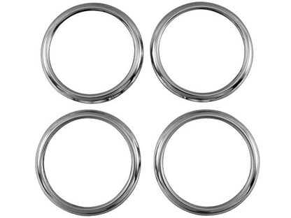 BRIGHTZ Center Wheel Cap Rings for Suzuki Carry Truck DA16T Polished Stainless Steel 4PC